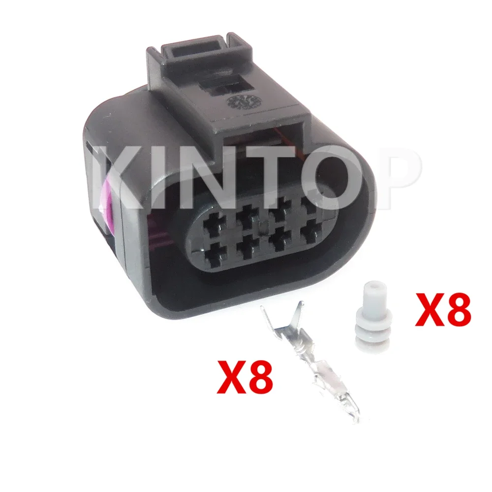 

1 комплект, 8-контактный разъем переменного тока в сборе, автоматический радар, коробка передач, электрический кабель, разъем 1J 0973714 1J 0973814 Автомобильный водонепроницаемый герметичный разъем для VW