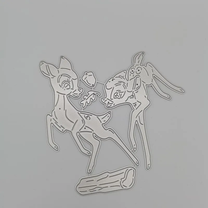 

Two Deer Metal Cutting Dies Stencils Scrapbooking Decorative Embossing Folder Carbon Steel Paper Card DIY