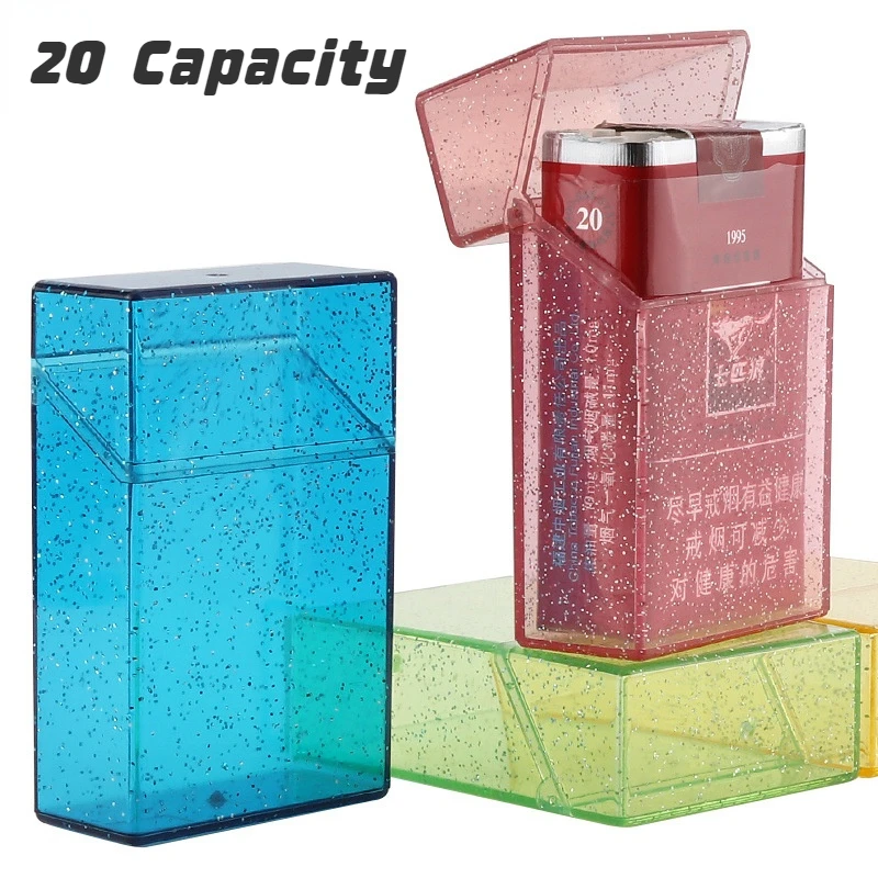 

20 Capacity Portable Beautiful Snow Shining Cigarettes Box Mini Ordinary Cigarette Case Protect Cigarettes Smoking Accessories
