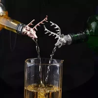 modern deer stag head detachable good gloss wine pourer unique wine bottle stoppers wine aerators bar tools get together gift