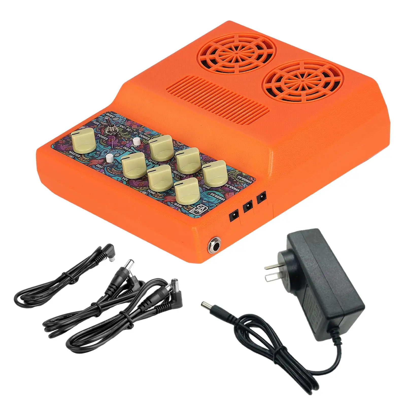 

Small CA-100G Mini Guitar Amp Built in Battery Electric Practice Amp Delay