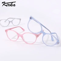 kirka kid glasses frame acetate optical spectacles frame children 5 8 years old eyeglasses frame pure color anti blue glasses