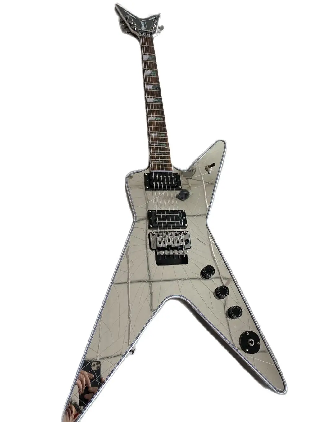 

Новое поступление, зеркальная электрическая гитара, humbucker, pickups импортное оборудование горячая распродажа