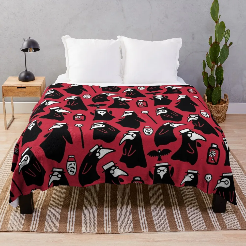 

Plague Doctors Throw Blanket Plush fabric Ultra-Soft Micro Fleece double plush blanket sofas