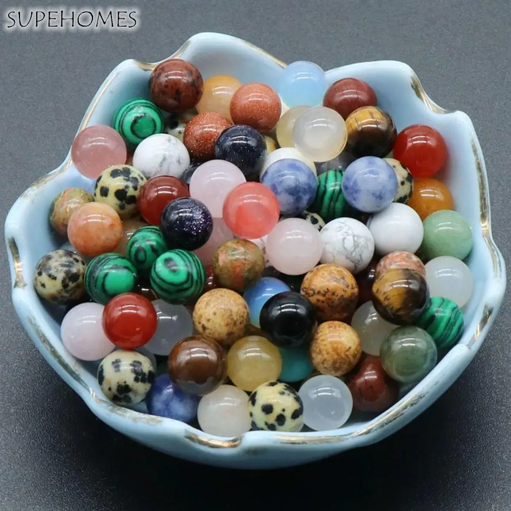 

8/20MM Natural Stone Balls Healing Crystal Balls Home Gemstone Balls Decorative Balls Mineral Specimen DIY Bracelet Necklace