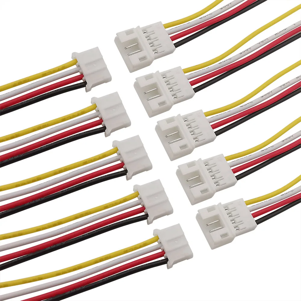 

5 пар Micro JST PH 2,0 мм 4-контактный Штекерный разъем, проводной кабель 20 см 26AWG JST PH 2,0 мм шаговые разъемы