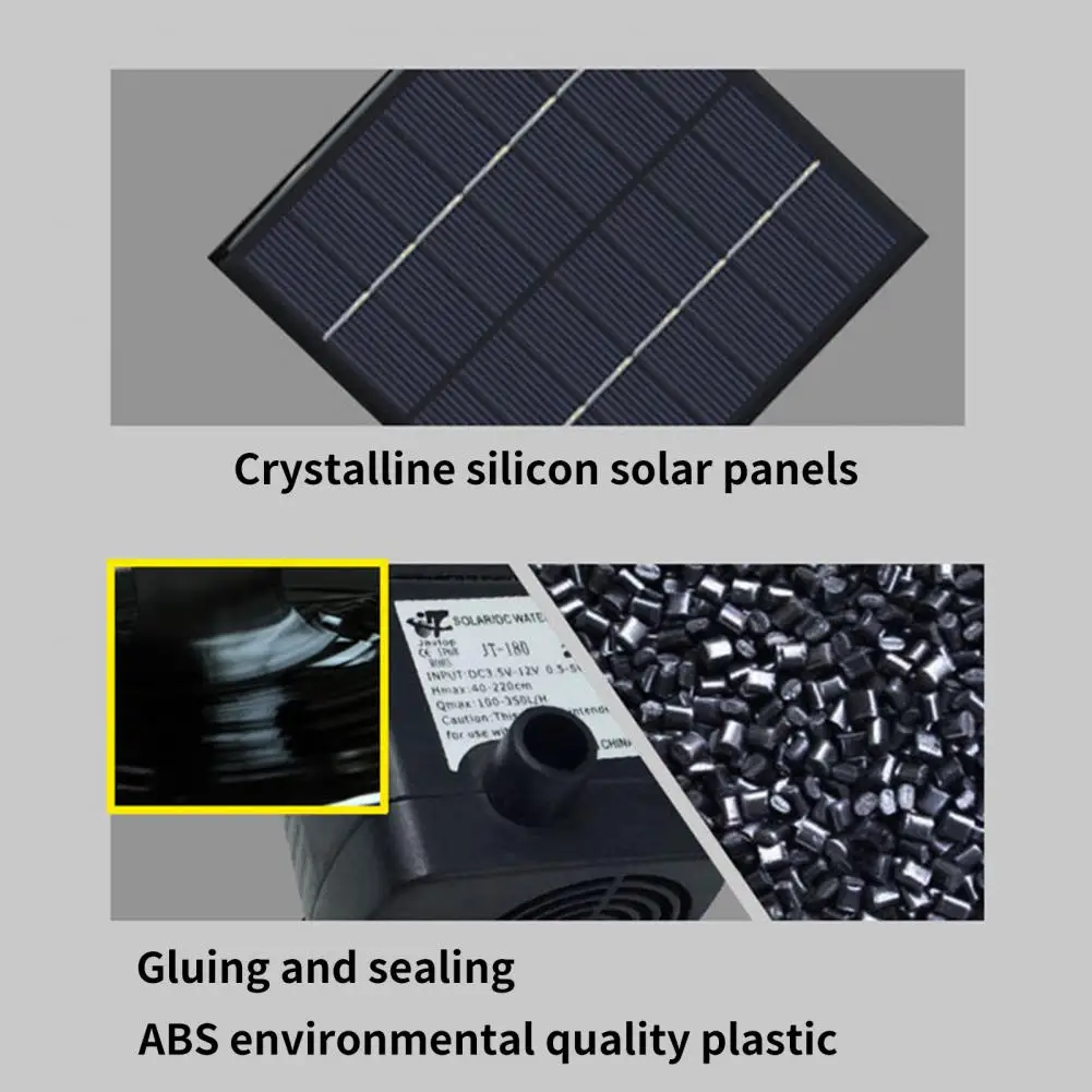 

Solar Fountain Pump Waterproof Copper Motor Multifunction Rust Resistant Solar Water Pump Centrifugal Pump for Outdoor