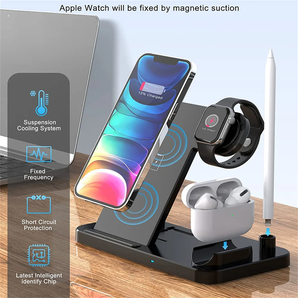 

Non-slip Mobile Phone Charging Dock Adjust Wireless Charger Fast Charging High Quality Charging Dock Station Office Accessories