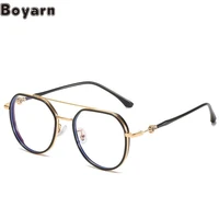 boyarn new plain square spectacle frame tr90 metal mixed myopia spectacle frame multi frontier blue light glasses women