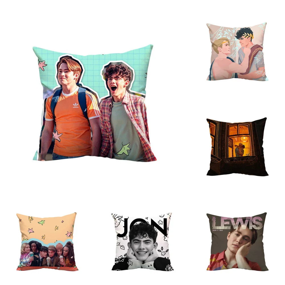 

TV Series Heartstopper Pillow Nick Charlie Lovers Print Pillow Heartstopper Manga Peripheral Pillow Sofa Back Pillow Cushion