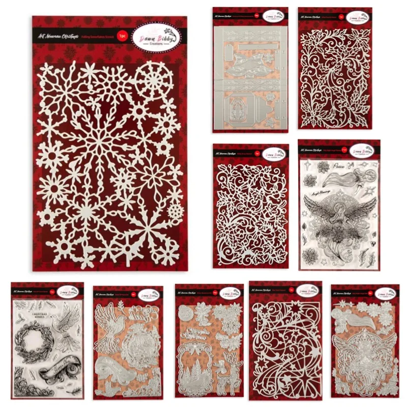 Цветочное Рождество Холли Голуб Мир Олень Зимняя Страна Чудес Металлические