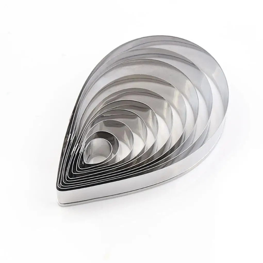 

10Pcs/Set Cookie Cutters Moulds Water Drop Shape Rose Petal Biscuit Mold DIY Fondant Pastry Cake Decorating Baking Kitchen Tools