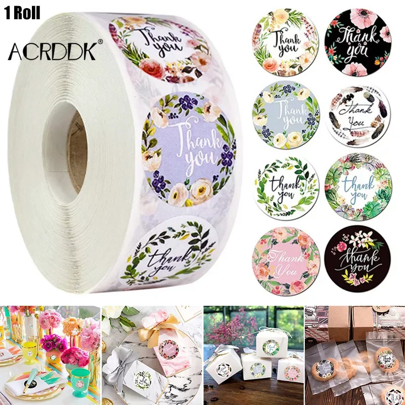 

500Pcs Different Design Stickers Adhesive Labels Decorative Sealing Stickers for Christmas Gifts Wedding Party FC