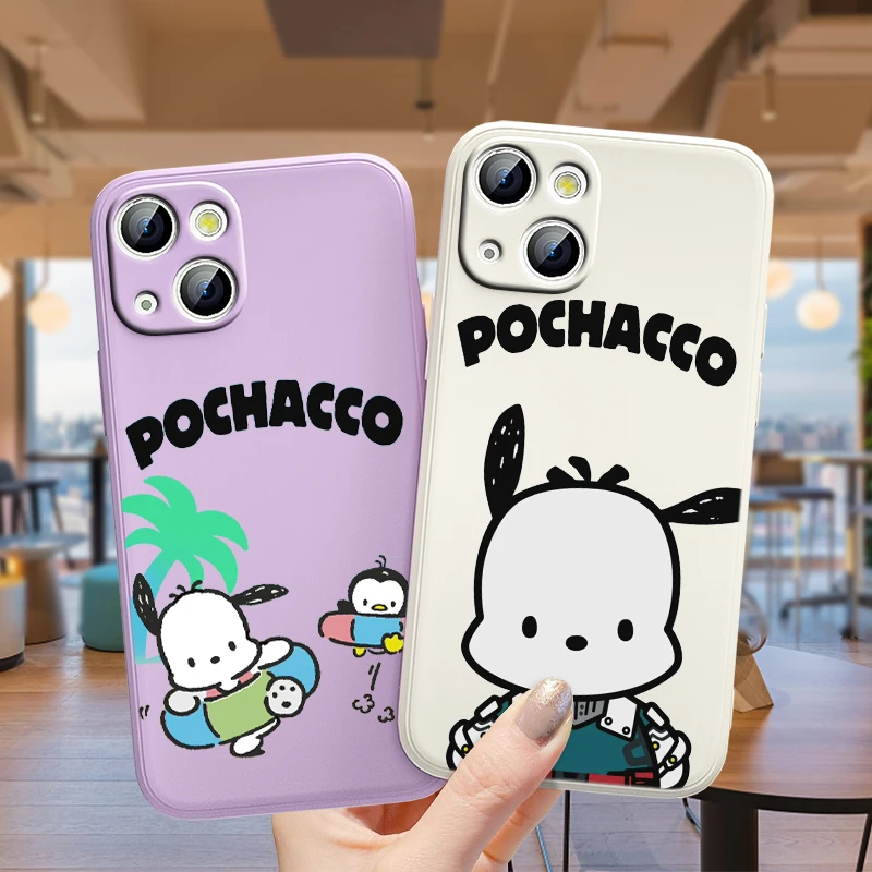 

Anime Dog Pachacco Cartoon Phone Case For Apple iPhone 14 13 12 Mini 11 Pro XS MAX XR X 8 7 6S SE 5G Plus Liquid Silicone Fundas