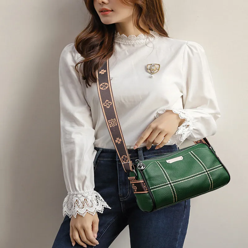 Cowhide Women's Bag 2023 Summer New Leather Soft Leather Single Bag Soft Messenger Bag Luxury Bag Women's Shoulder