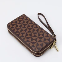 women long wallets double zipper clutches purse fashion wristlet wallet phone card holder lady wallets mens wallet clutch bag