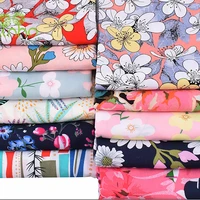 chainhoprinted summer apparel imitation silk fabricdiy clothfloral series skirtdressshirt materials11 designs4 sizes