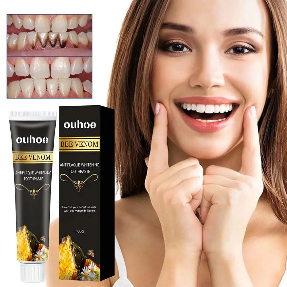 

100g Bee Venom Toothpaste Anti-plaque Gum Care Bright White Toothpaste Oral Cleaning Fresh Adult Breath M6V6
