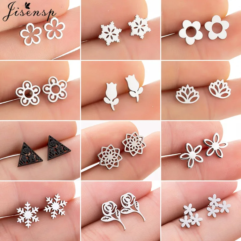 Модные серьги из нержавеющей стали для женщин и детей в корейском стиле со