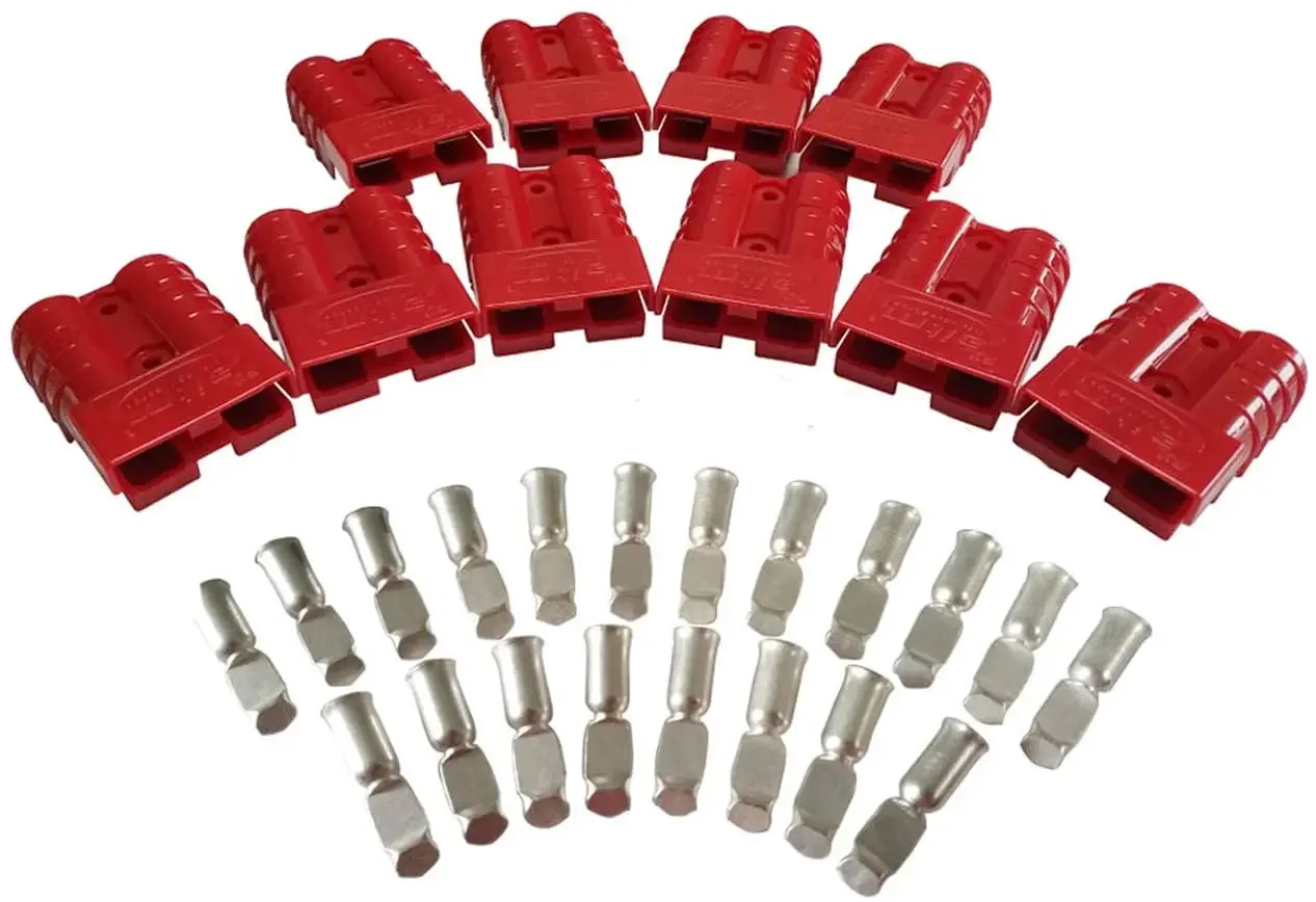 

10 упаковок, разъем для аккумулятора, 12-24 В, 50 А, 50 А, разъем для быстрого подключения аккумулятора, вилка для автомобиля, мотоцикла, восстановительной лебедки, прицепа