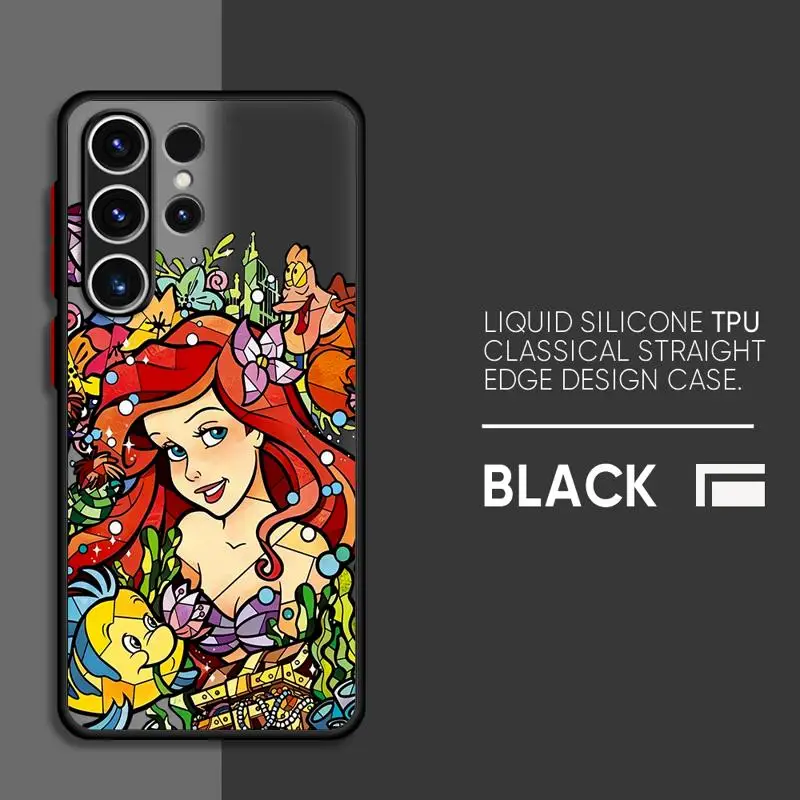 Чехол для телефона Samsung Galaxy S22 S24 ultra fe S10 20 S21 S23plus 10 Los ljub матовый фондс Disney Русалочка