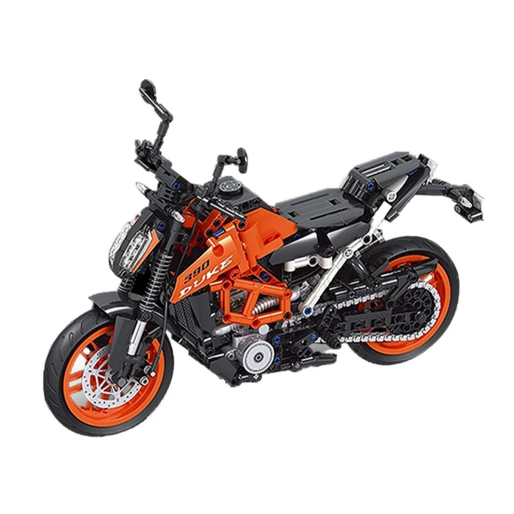 

Technical 1:6 Motorcycle Building Blocks 390 MOTOR Motorbike Model Bricks High Reduction Classic Modular Toys For Boys Gifts