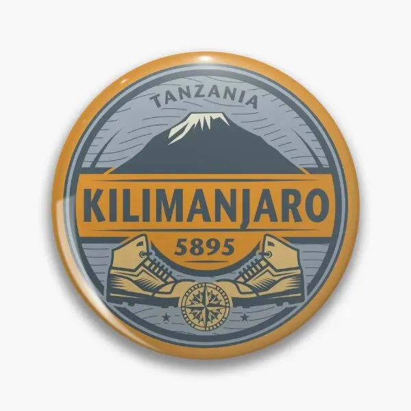 Мягкая Металлическая Булавка для пуговиц Kilimanjaro в Танзании милый мультяшный