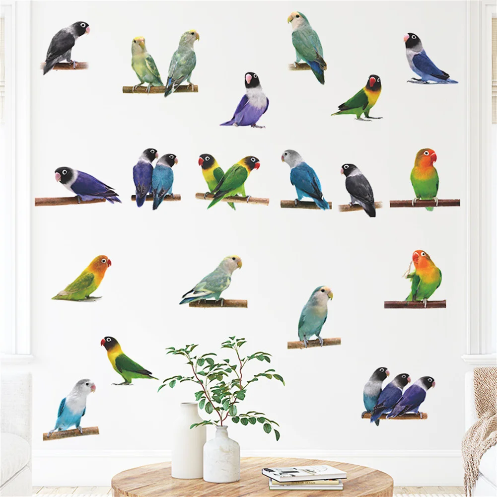 

Creative Color Parrot Wall Stickers Living Room Sofa Background Decoration Wallpaper For Home Decor Kids Room Art Decals Sticker