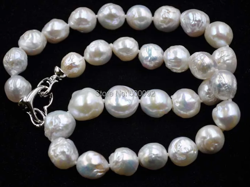 

Luster 11-14mm real cultured Kasumi pearl necklace free shipping
