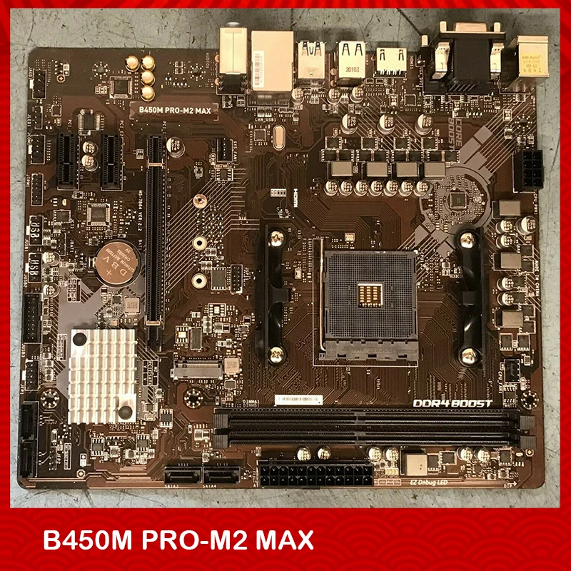 

Original Desktop Gaming Motherboard For Msi B450M PRO-M2 MAX AMD AM4 DDR4 SATA3 PCI-E3.0 USB3.2 M-ATX Fully Tested