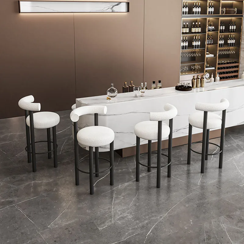 Бархатный круглый барный стул стойка регистрации кухонные подушки салон макияжа