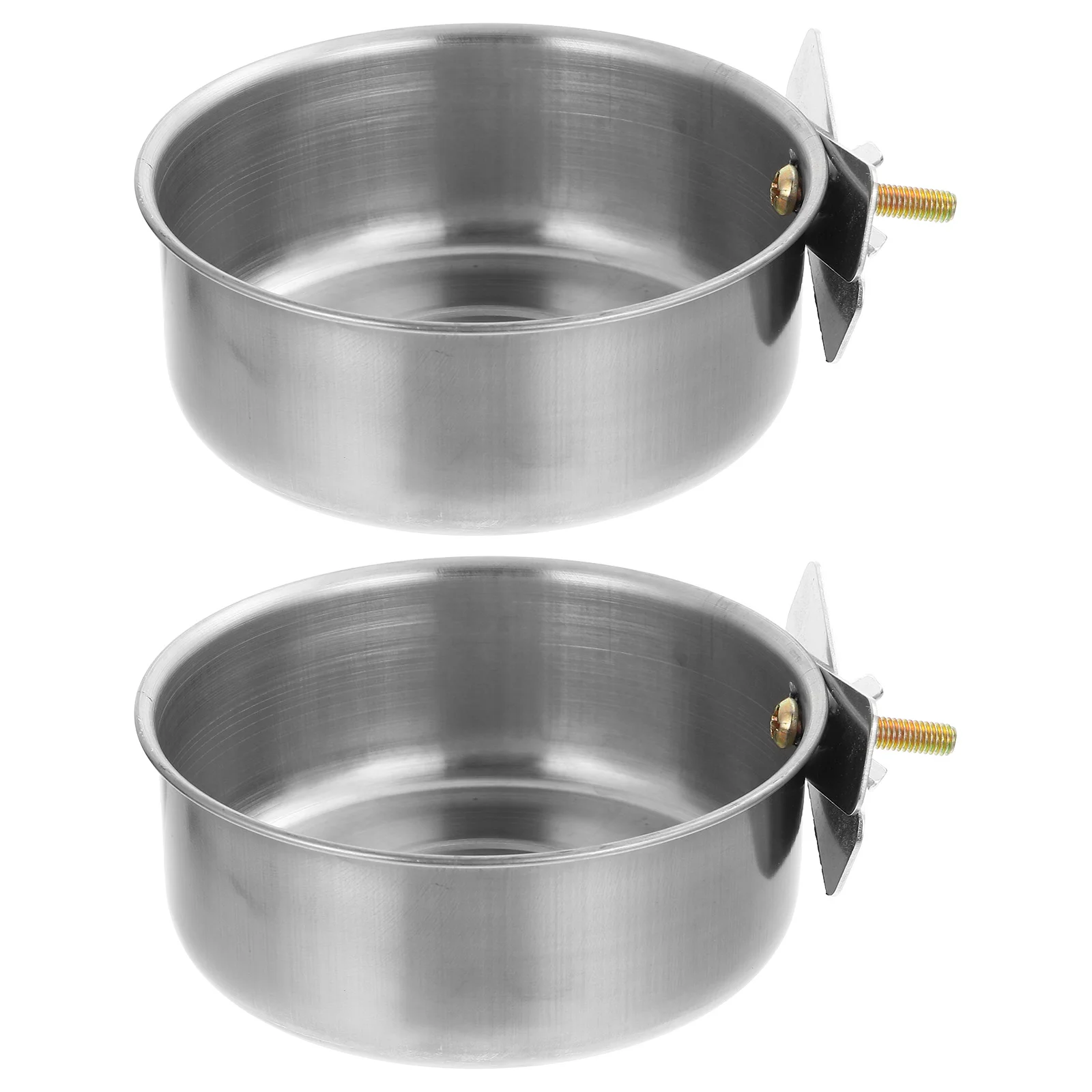 

Bird Bowl Parrot Cage Feeding Waterfeeder Cup Bowlshanging Cups Clamp Hamster Small Steel Stainless Parrots Dish Bowl， Animal