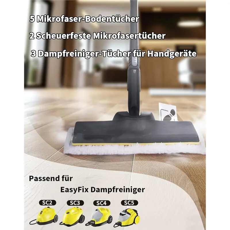 Фото ABZA-Набор сменных насадок-тряпок для пароочистителей Karcher SC2 SC3 SC4 SC5 Easyfix CTK10 CTK20 SG4/2 SG4/4, комплект B №5