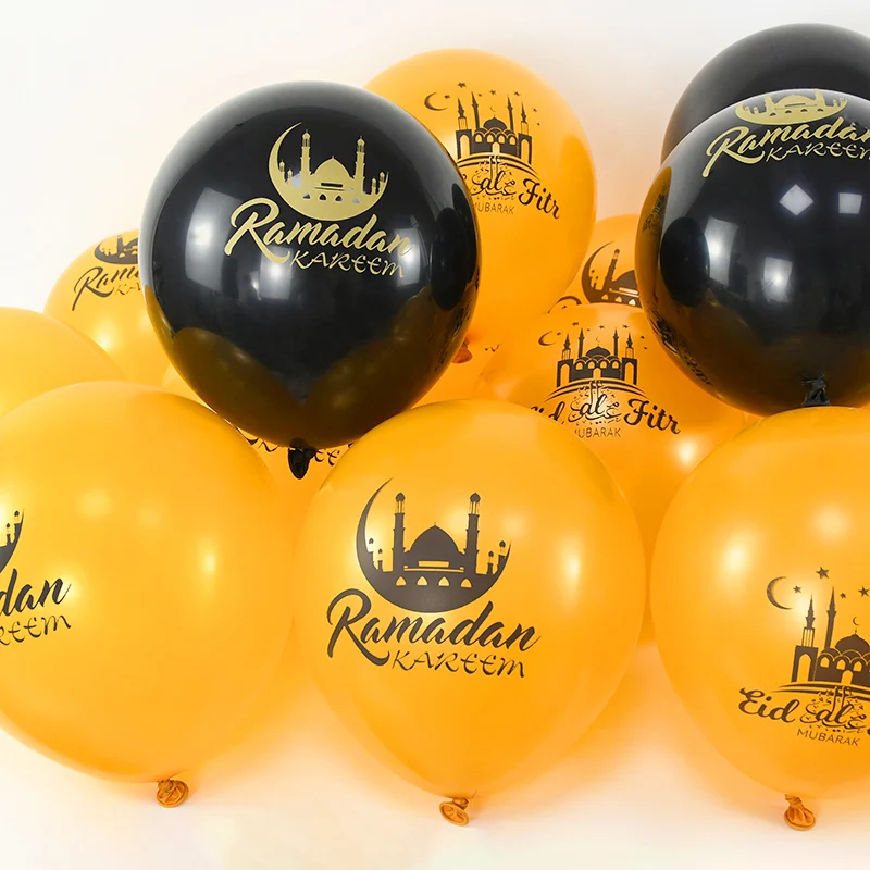 

10PCS Ramadan Kareem Balloon Eid Mubarak Paper Garland Latex Ballon Islamic Muslim Eid Al Adha Party DIY Decorations Air Globos