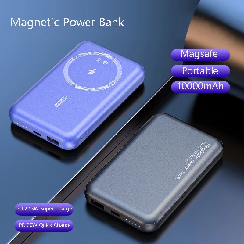

For Magsafe Magnetic Wireless Power Bank Mobile Phone External Battery For iphone 12 mini 13Pro 13 Max Huwei Xiaomi Powerbank