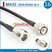 high quality l16 n female to tnc male female l12 jack connector pigtail jumper rg 58 rg58 3d fb extend cable 50 ohm low loss