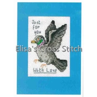 cd66 14ct cross stitch kit card package greeting card needlework counted cross stitching kits christmas gift just for you love