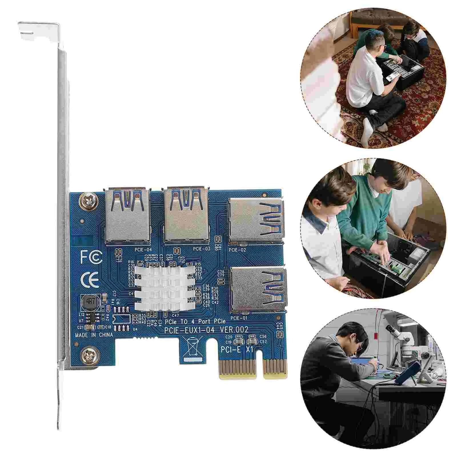 

Портативный практичный компьютерный удлинитель PCI-E, плата адаптера для майнинга PCIE на USB 3,0, адаптер для офиса и дома
