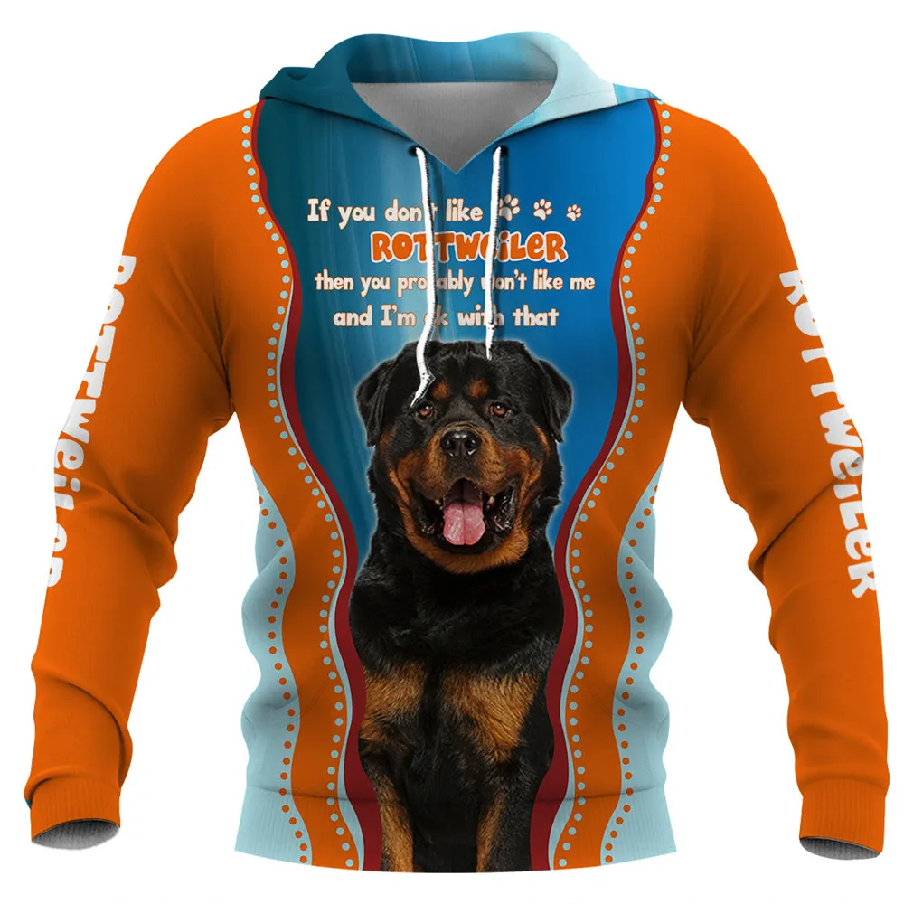 

CLOOCL Fashion Hoodies 3D Graphic Rottweiler Striped Splice Sweatshirts Casual Pocket Tops Unisex Sportswear Harajuku Streetwear