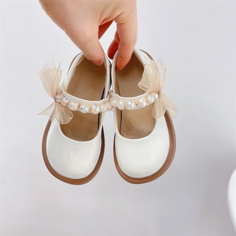 

New Children Performance Fashion Pearl Dance Shoes Girls Princess Comfortable Casual Baby Toddler Flats Kids Moccasins 04