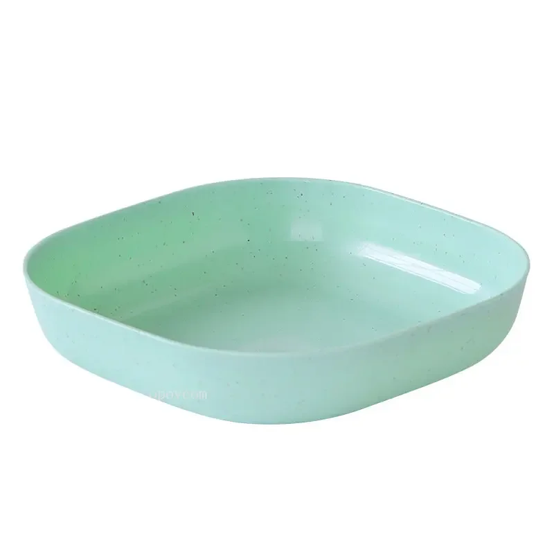 Многоразовая тарелка из пшеничной соломы PP, зеленая