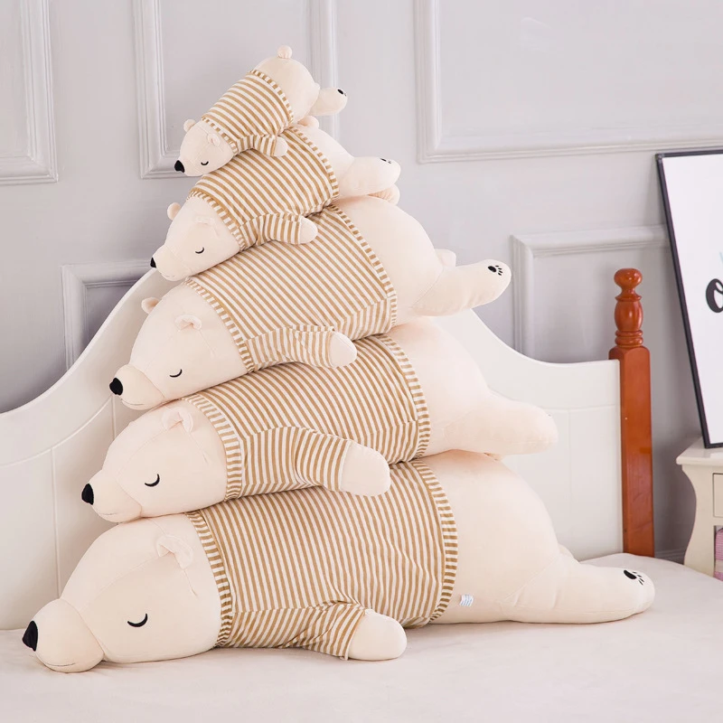 

35-110cm Cute Polar Bear Stuffed Down Cotton Pencil Case Wrist Pad Pillow Children Kids Girls Christmas Birthday Gift