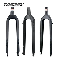 toseek fork mtb bicycle front forks carbon rigid fork tapered 1 18 1 12 disc brake 160mm black 3k matt