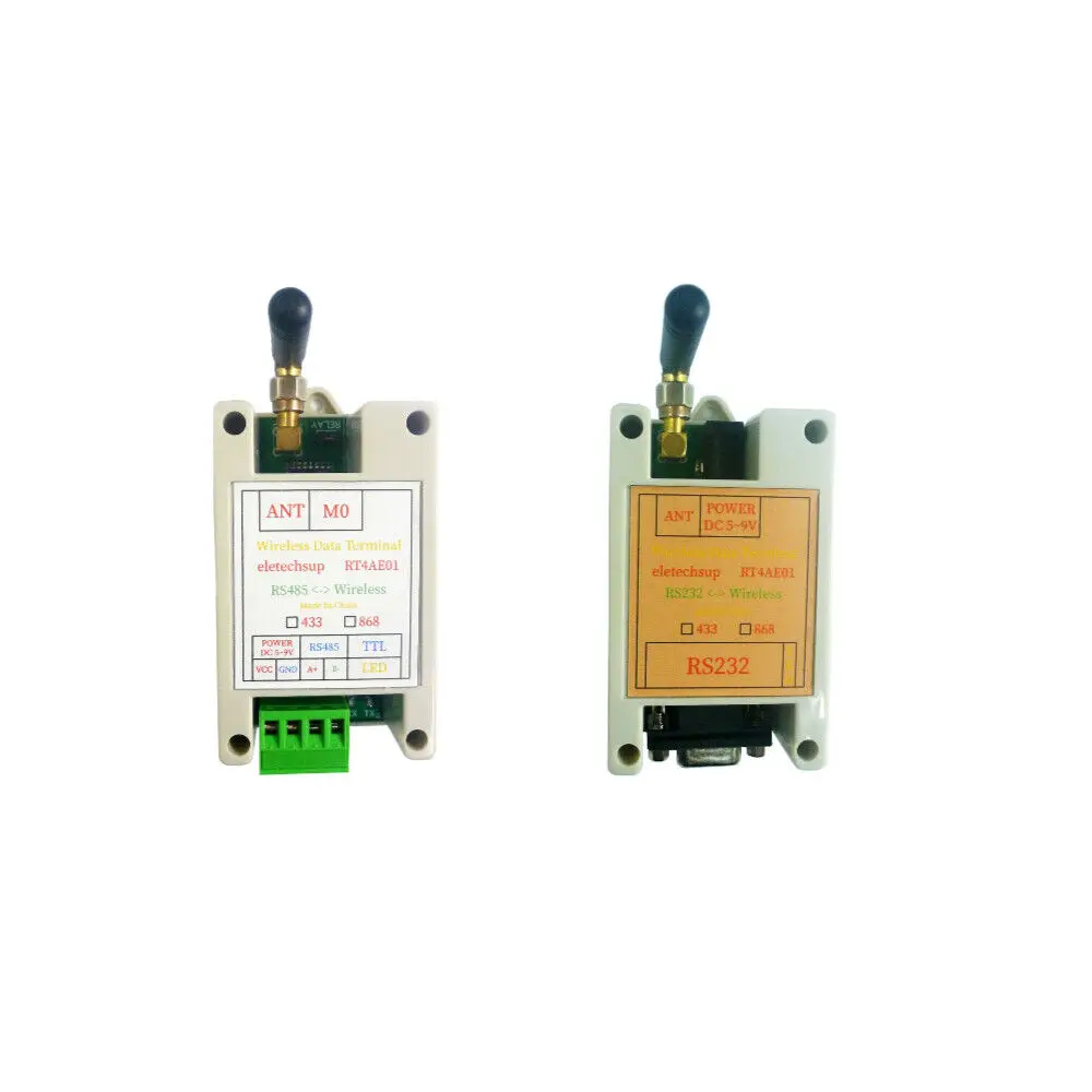 

RS485 to RS232 Wireless Transceiver Serial Data Long-Distance Transmission 433M