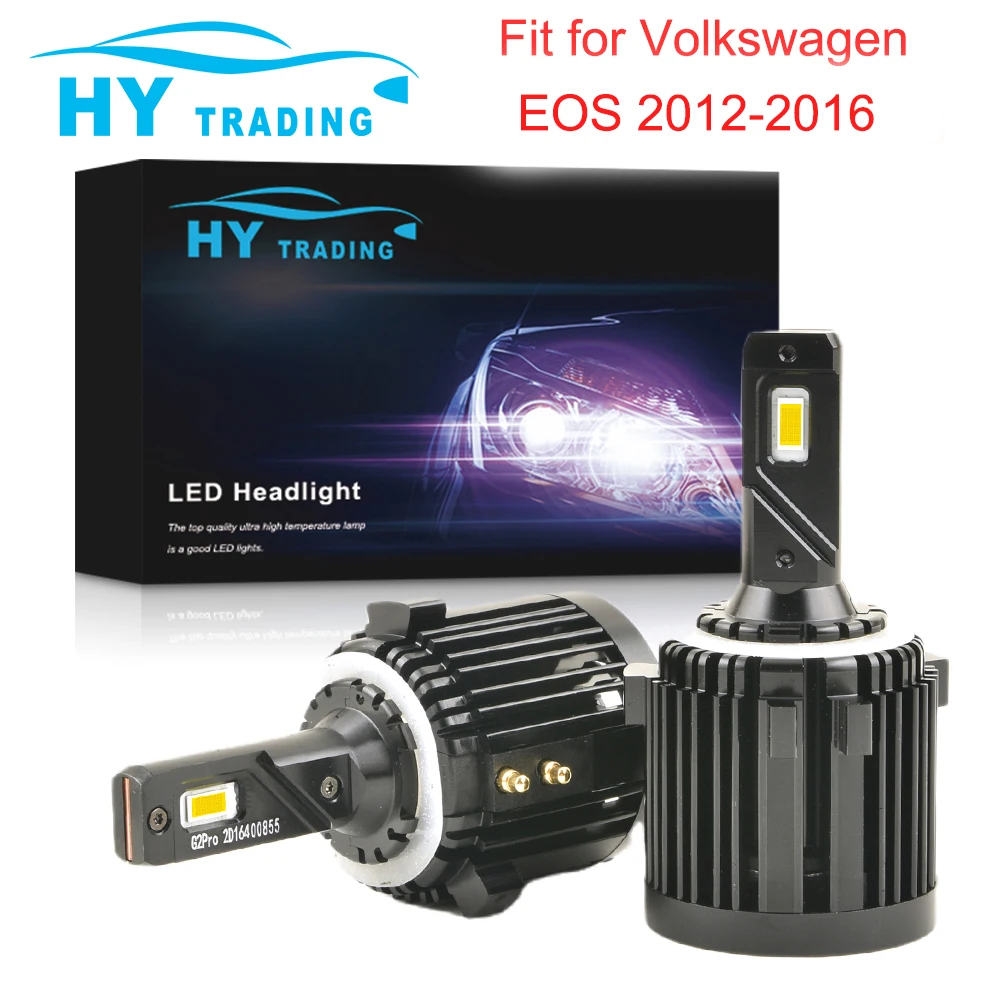 

Fit for Volkswagen EOS 2012-2016 LED Car Headlight Auto Bulbs 6000K White 20000LM Canbus High Power Determines Brightness
