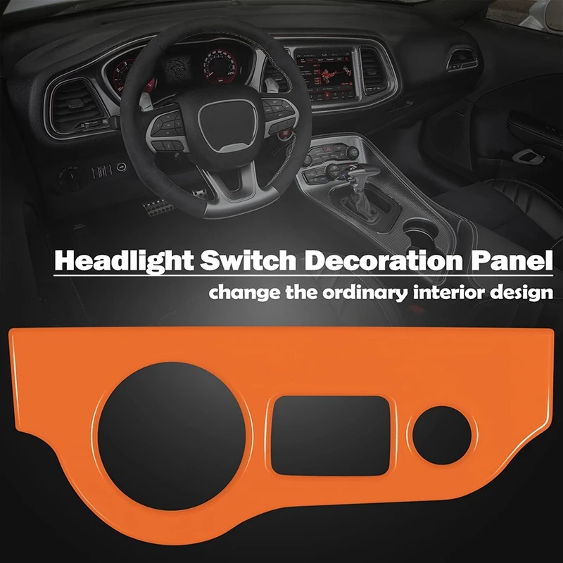Наклейка на панель переключателя фары для оформления интерьера автомобиля 55-2021