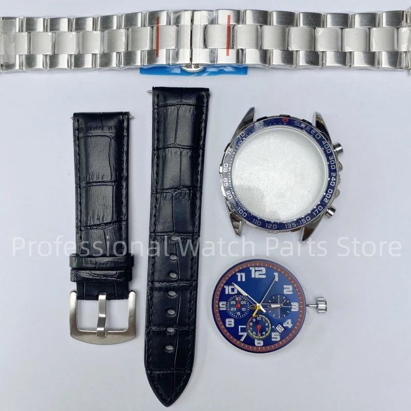 

Watch Accessories Set For Tag Heuer Series 43mm Case Multifunction Quartz Movement Stainless Steel Strap Combination Suit