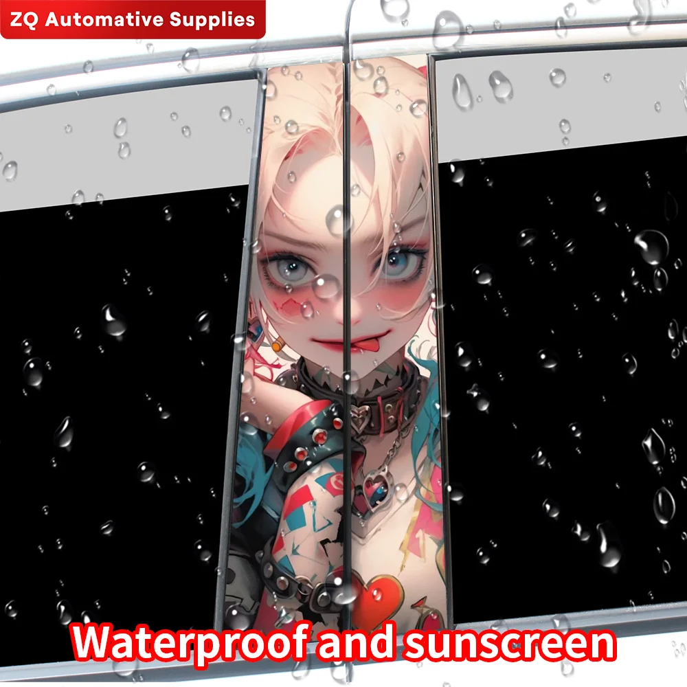 Граффити джокер девушка Автомобильные наклейки Авто B столб водонепроницаемый