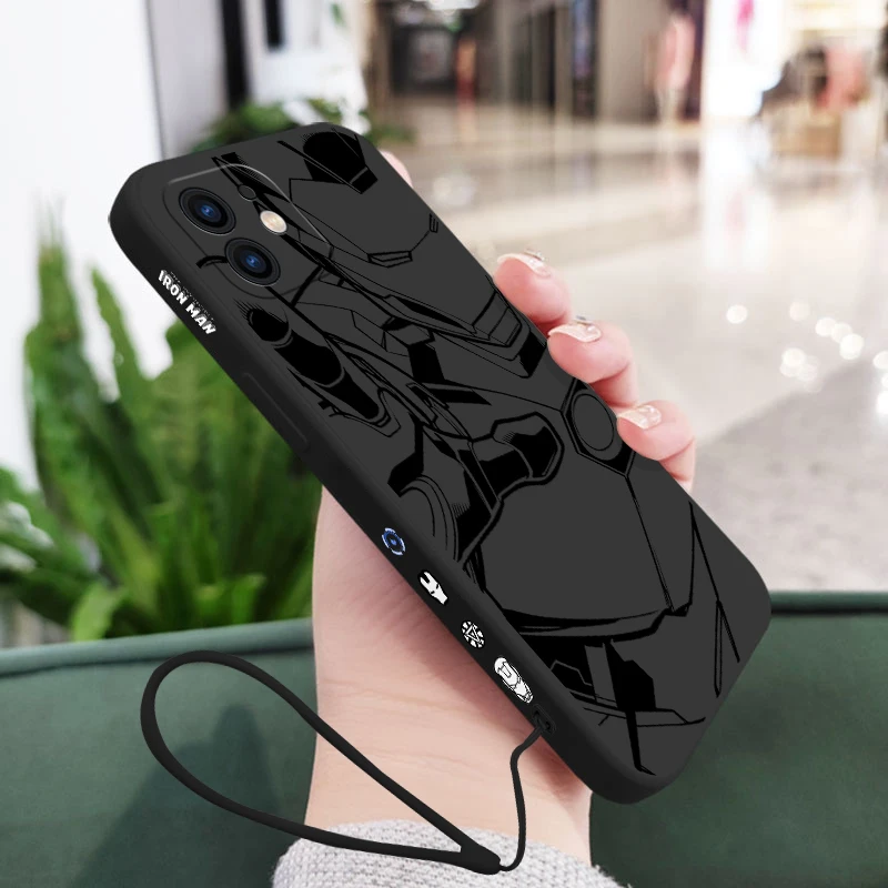 

Marvel Iron Man Phone Case For Samsung A81 A53 A50 A12 A22S A52 A52S A51 A72 A71 A32 A22 A20 A30 A21S A11 4G 5G With Lanyard