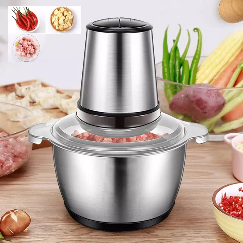 

2-скоростной измельчитель из нержавеющей стали мясорубка кухонный комбайн слайсер овощи измельчитель мясорубка машина